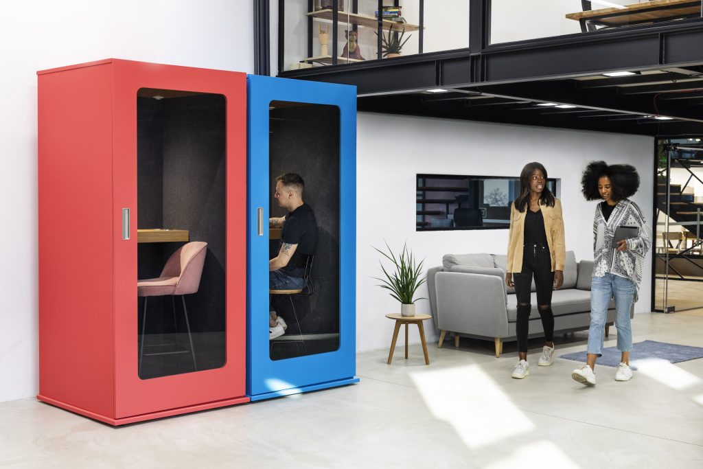 Flexible workspaces need privacy, focus, and a phone booth for your concentration