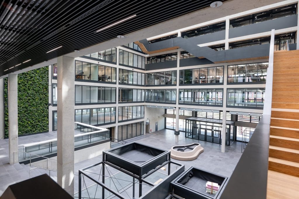 Modern office spaces for rent in Hamburg’s HafenCity.