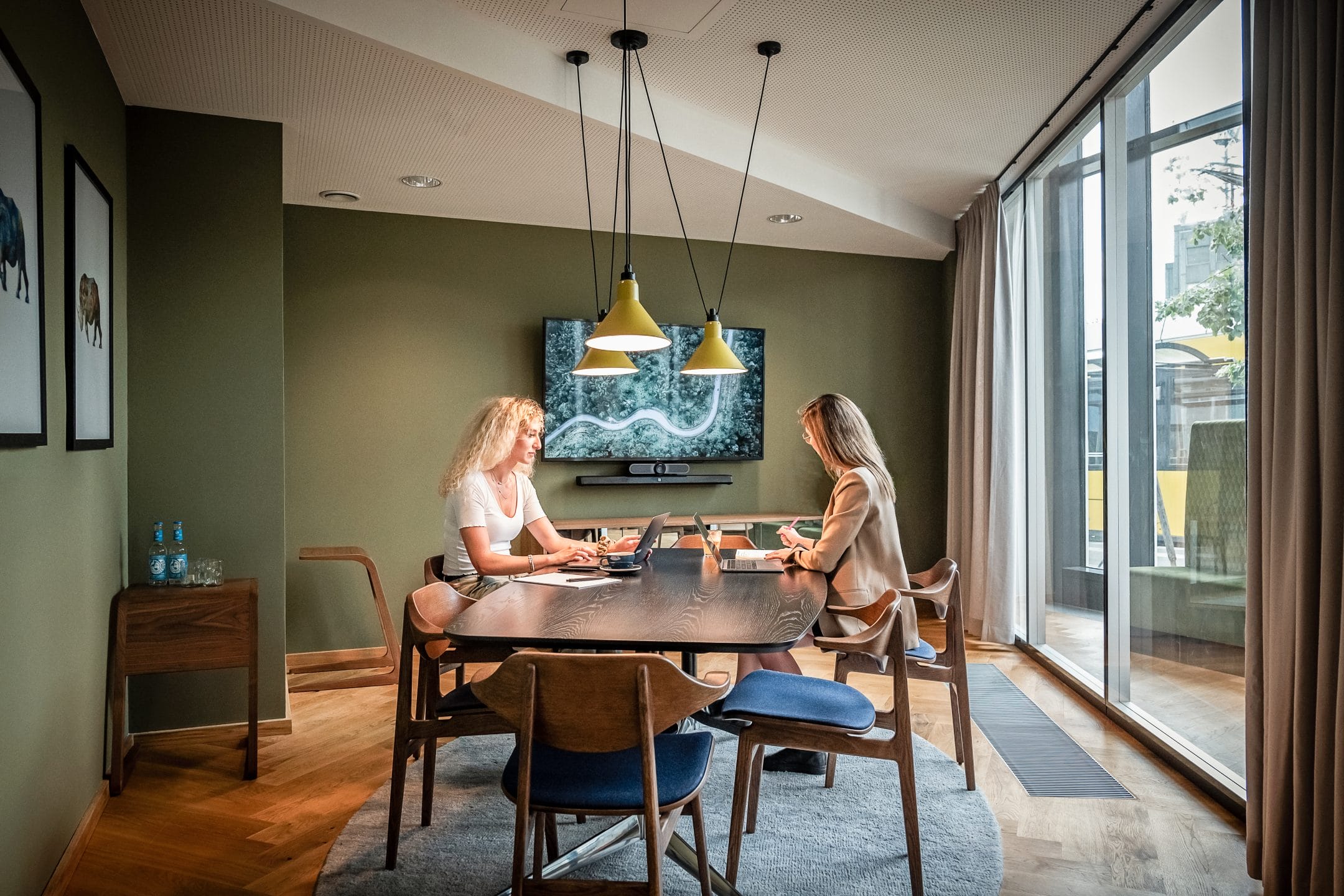 Wellness-centric office design with ergonomic furniture and natural light at EDGE Workspaces.