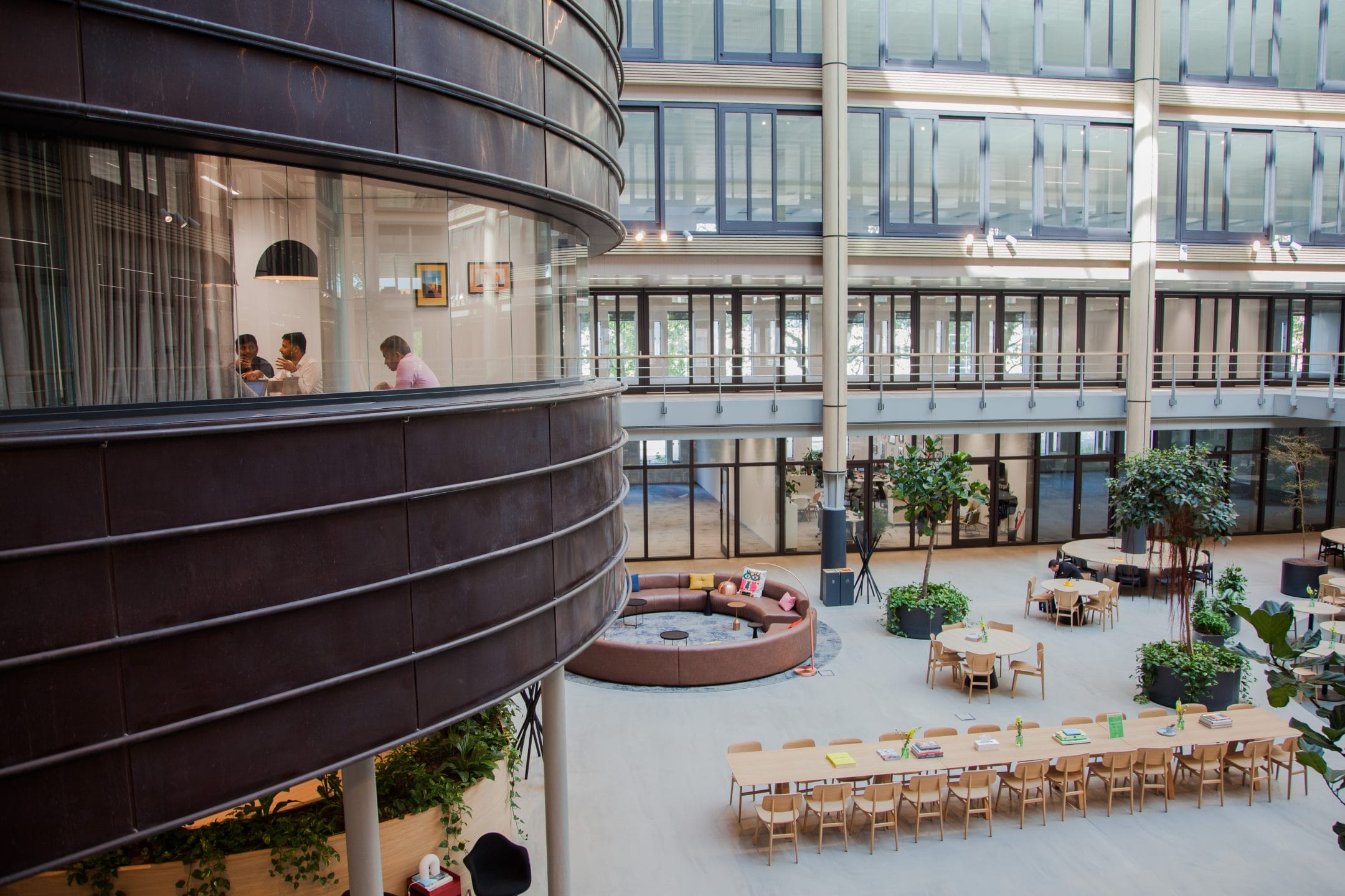 Amsterdam's vibrant business districts, home to many successful enterprises and innovative startups."